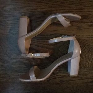 Stuart Weitzman Nearly Nude Block Heel Sandals